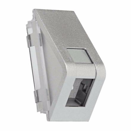 DS4 - Boitier RJ45, pour goulotte SH1, RH2 - finition Alu