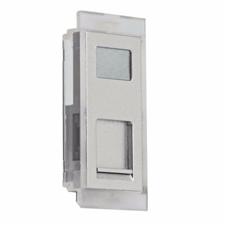 DS3 - Boitier RJ45, pour goulotte RH1 - finition alu