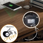 Chargeur induction Qi1001-V3 + 1 Récepteur Micro USB Qi2001 Offert