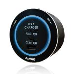 USB3QC - Chargeur USB rapide deux sorties - Noir - Led Bleu
