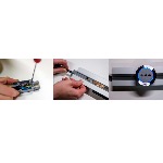 SFC3 - Segment électrique 50 cm - 2 raccords - Alu Brossé